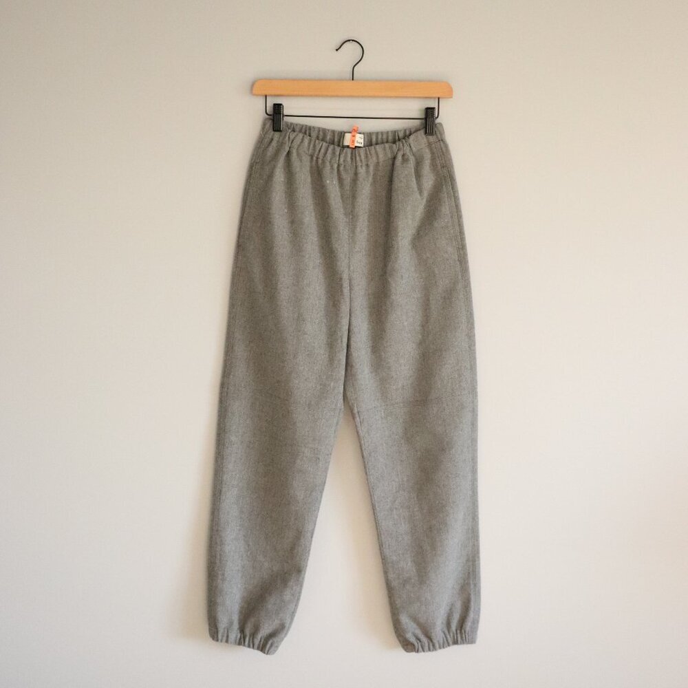 Wilfred Free Women's Small Grey Stretch Pocket High Rise Elastic‎ Trouser Pants